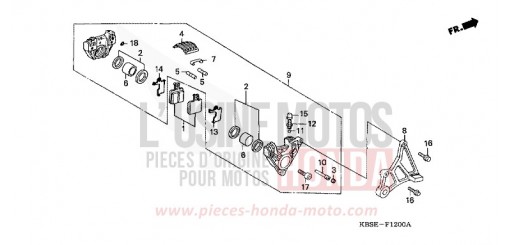ETRIER DE FREIN ARRIERE NSR125R1 de 2001
